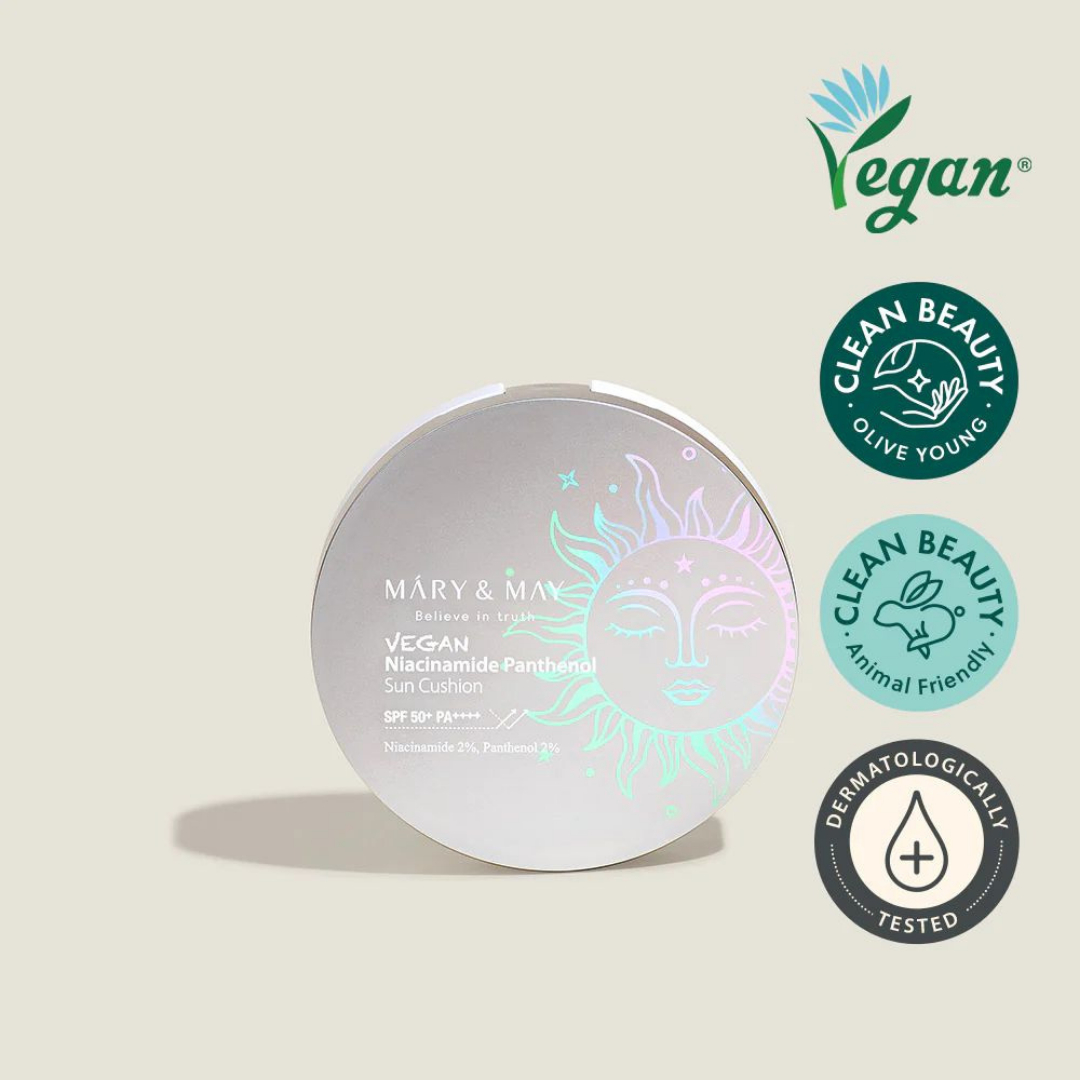 Mary & May - Vegan Niacinamide Panthenol Sun Cushion Spf 50+ 25g