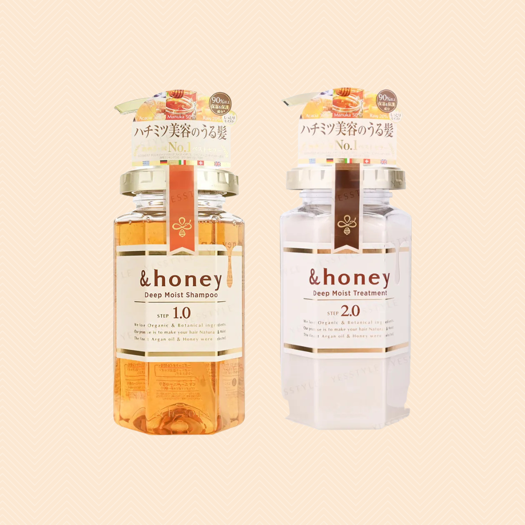 VICREA DUO - & honey Deep Moist Shampoo Step 1.0 440ml & honey Deep Moist Treatment Step 2.0 445g