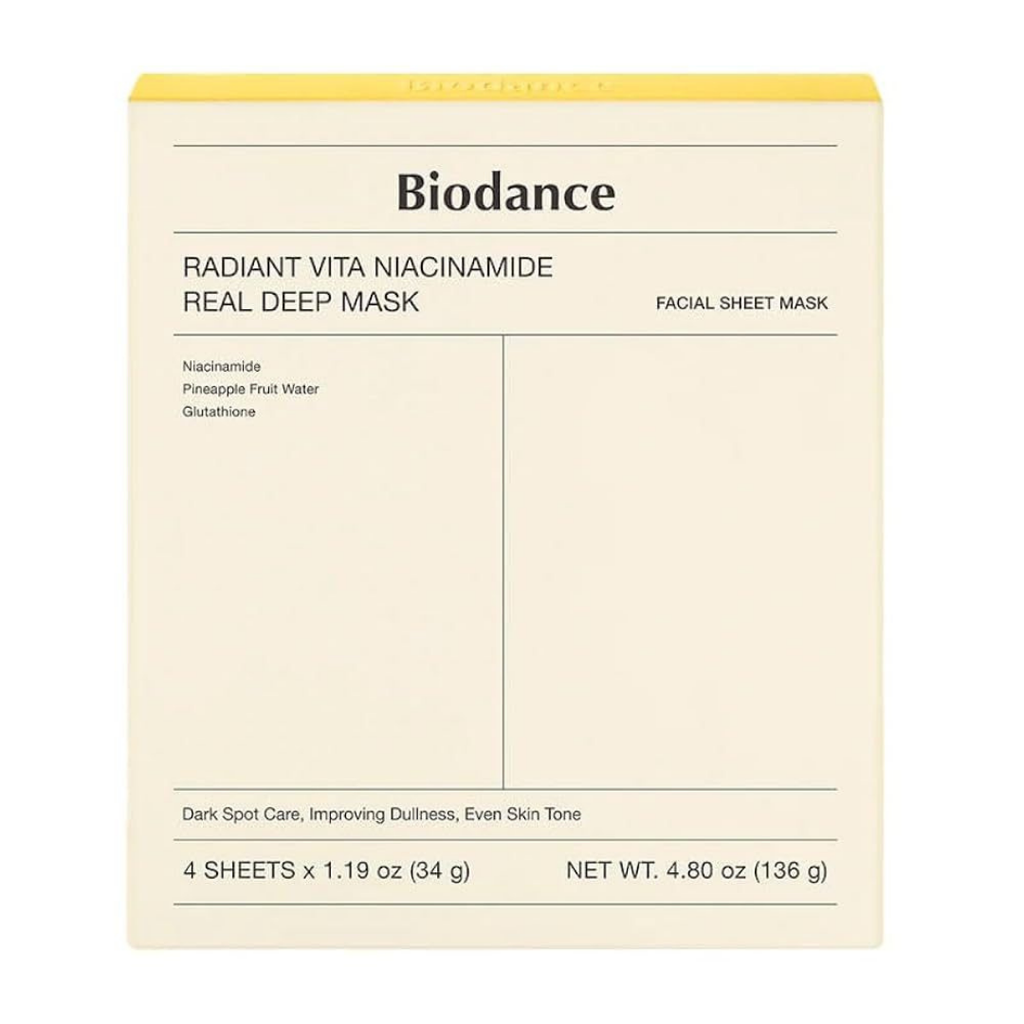 Biodance - Radiant Vita Niacinamide Real Deep Mask 4 Pack