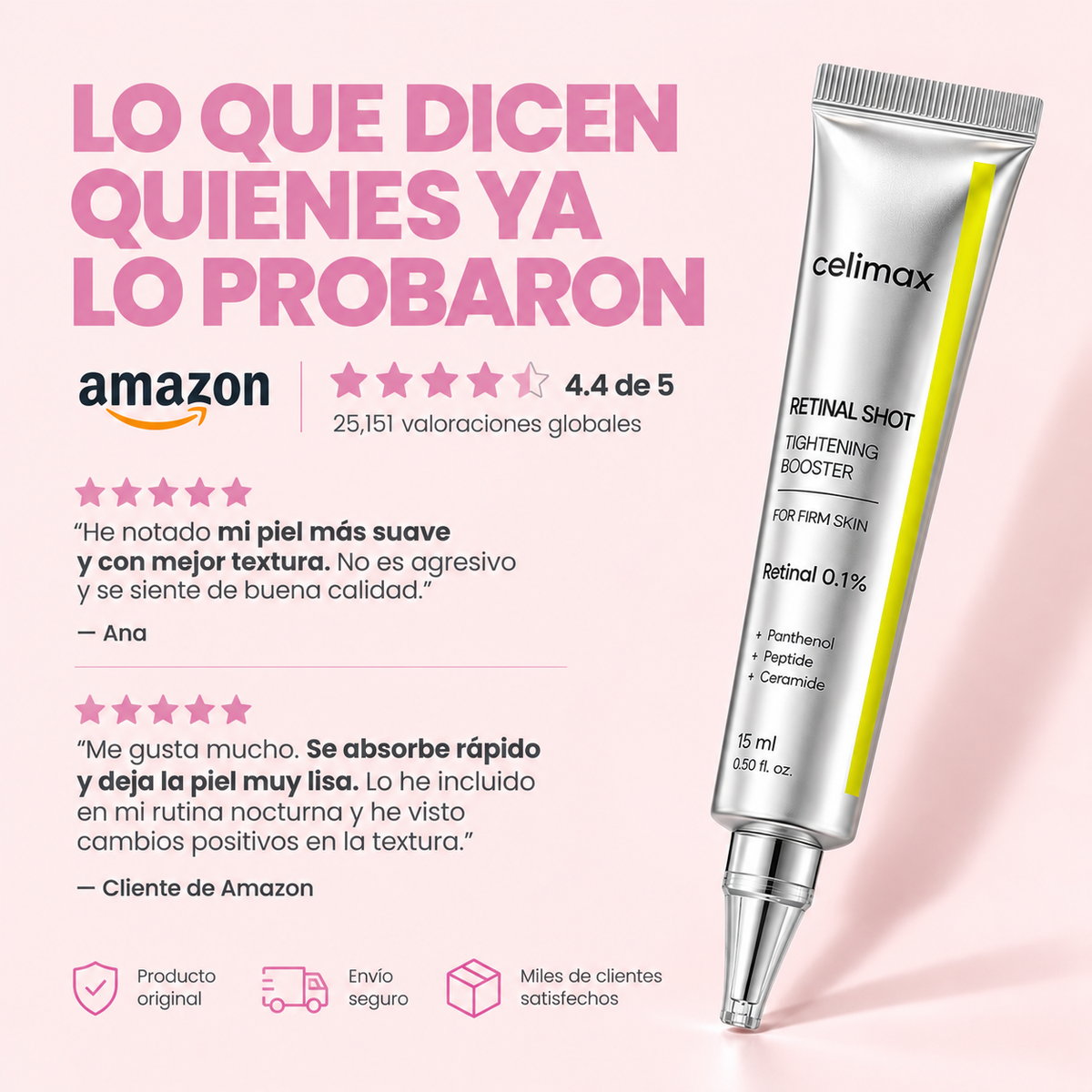 Celimax Vita-A Retinol Shot – Serum con Retinol para Arrugas, Firmeza y Textura 15ml