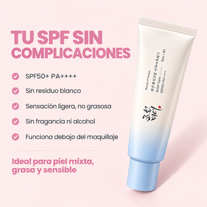 Beauty of Joseon Relief Sun Aqua-Fresh SPF50+ PA++++ | Protector Solar Coreano Ligero con Arroz y Vitamina B5 50ml