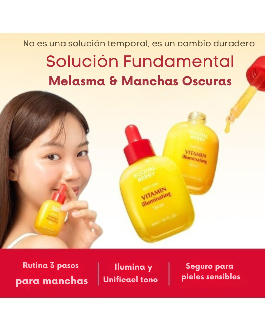 Vitamin Illuminating Suero iluminador, anti manchas - Eqqualberry 30 ml