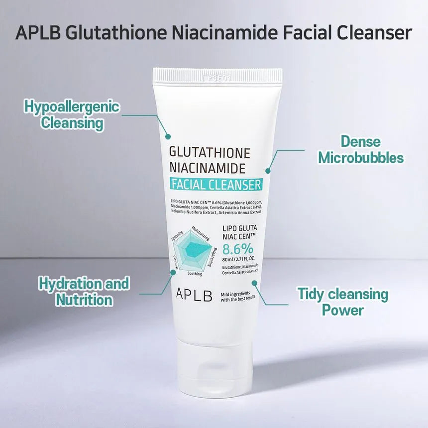 Limpiador Facial APLB Glutathione Niacinamide Facial Cleanser | Limpieza Profunda e Iluminadora