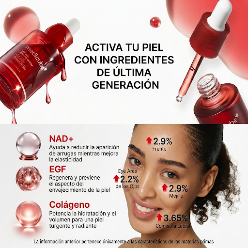 Medicube EGF NAD+ Firming Serum 30 ml | Sérum Reafirmante Antiedad con EGF NAD+ y Peptidos